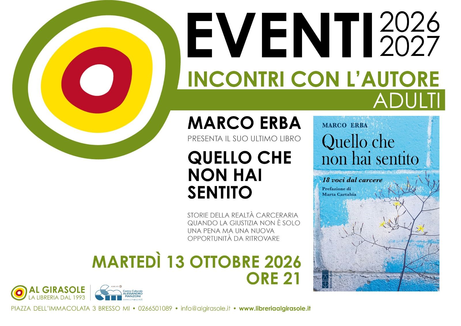 Marco Erba presenta il suo ultimo libro